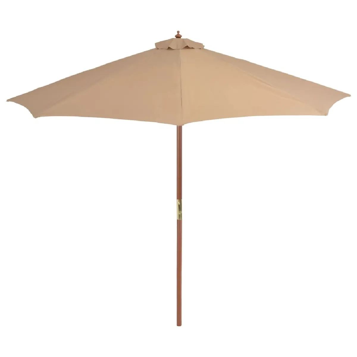 Maison Chic Parasol Jardin | Parasol d'extérieur avec mat en bois 300 cm Taupe - GKD60536