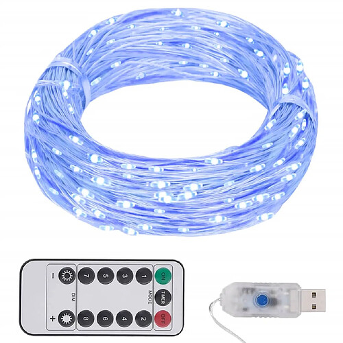 vidaXL Guirlande LED avec 150 LED Bleu 15 m