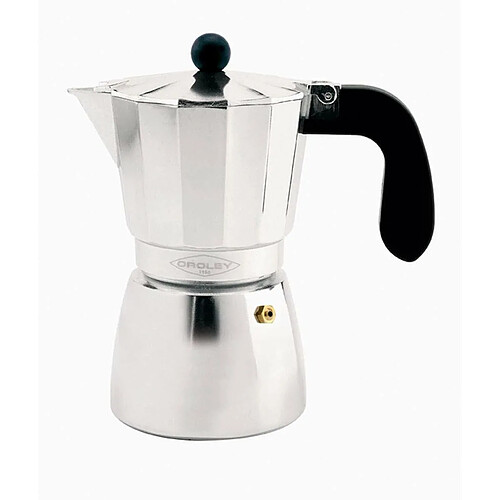 Cafetière Italienne 12 Tasses, Cafetière Expresso en Aluminium, Vitrocéramique, , Argent, Oroley, ALU