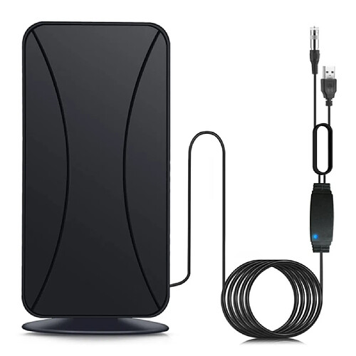 Antenne HDTV Antenne intérieure/extérieure Prise en charge des anciens téléviseurs 4K et Smart TV Réception à 360°, antenne numérique avec amplificateur de signal haute puissance