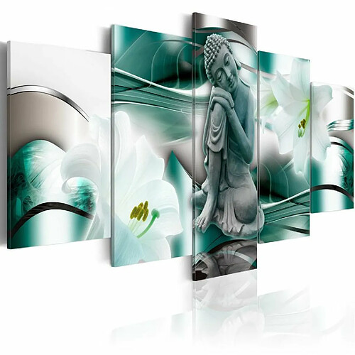 Paris Prix Tableau Imprimé Buddha & Lilies 50 x 100 cm