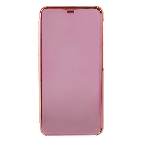 Etui en PU surface de miroir de fenêtre de vue or rose pour votre Samsung Galaxy A7 (2018)