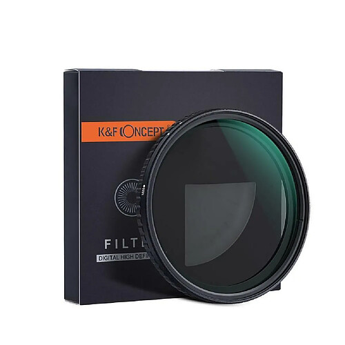 Justgreenbox Fader de filtre ND à densité neutre variable réglable ultra-mince de 72 mm pour objectif d'appareil photo Canon Sony Nikon appareils photo, 58