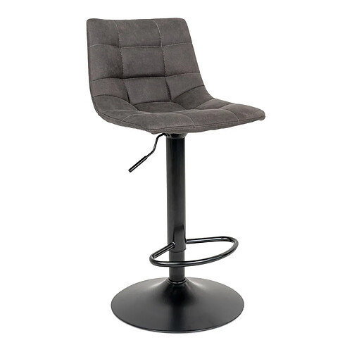 House Nordic Tabouret de bar Gris Foncé MIDDELFART Pieds Noir