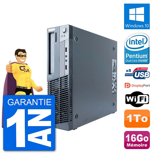 PC Lenovo M91p SFF Intel G630 RAM 16Go Disque Dur 1To Windows 10 Wifi · Occasion