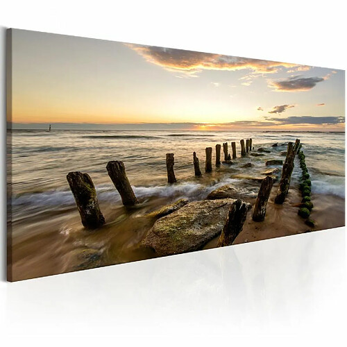 Paris Prix Tableau Imprimé Wooden Breakwaters 45 x 135 cm