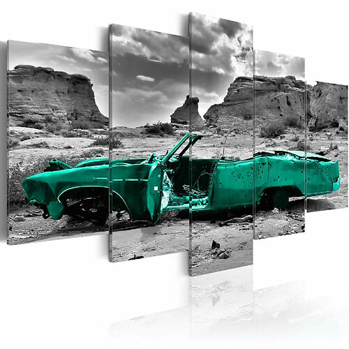 Paris Prix Tableau Imprimé Green Car 50 x 100 cm