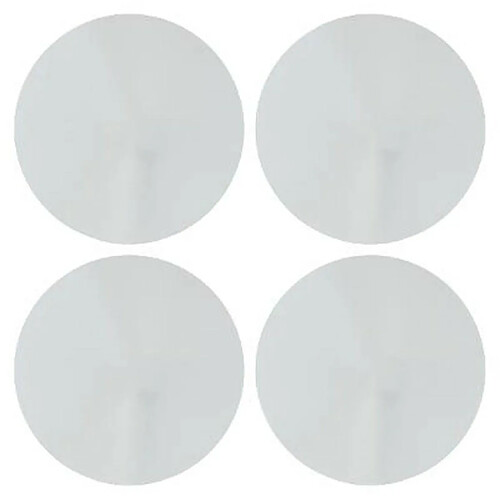 Lot de 4 Miroirs Adhésifs Rond 20x20cm Argent