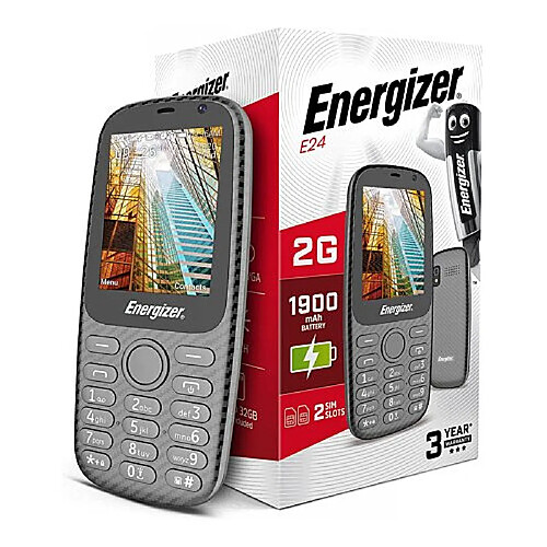 Inovalley Téléphone portable ENERGIZER 2G double SIM noir E24