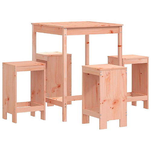 Maison Chic Table de bar et chaises d'extérieur 5 pcs,Ensemble de bar de jardin pour relax bois massif de Douglas -GKD629032