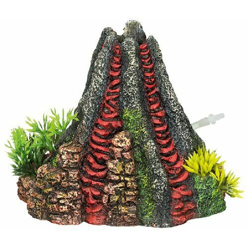 Nobby 28336 Décoration pour aquarium Volcan avec plantes 14 x 13 x 12,5 cm