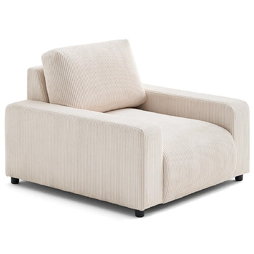 Lisa Design Pivoine - fauteuil en velours côtelé