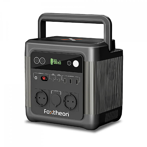 FOXTHEON Générateur Électrique Portable IGO1200 1200W Power Station avec Lifep04 Batterie, 975Wh