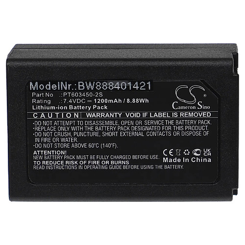 vhbw Batterie compatible avec CEM DT-9880, DT-9880M, DT-9881, DT-9881M, DT-9883M outil de mesure (1?200mAh, 7,4V, Li-ion)