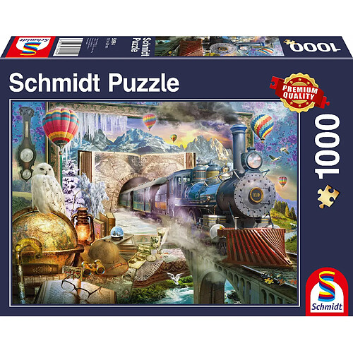 Schmidt Spiele- Voyage Magique, Puzzle de 1000 pièces, 58964, Coloré