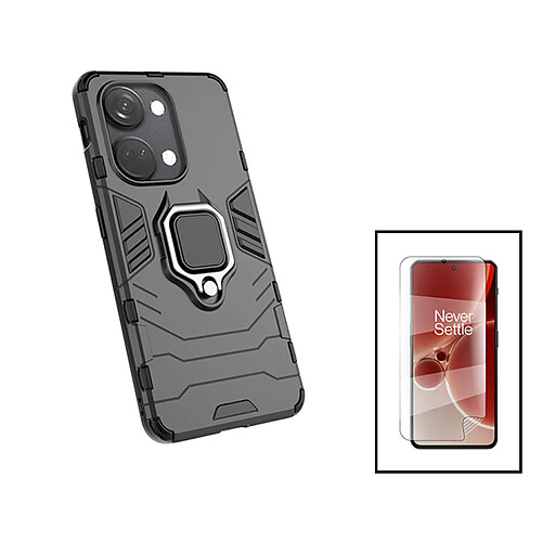 PHONECARE Kit Film Hydrogel Full Cover Avant + Coque 3X1 Military Defender pour OnePlus Nord 3 - Noir