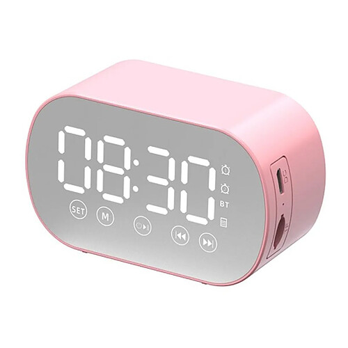 Yonis Mini Enceinte Bluetooth Avec Horloge Alarme Puissante 3W