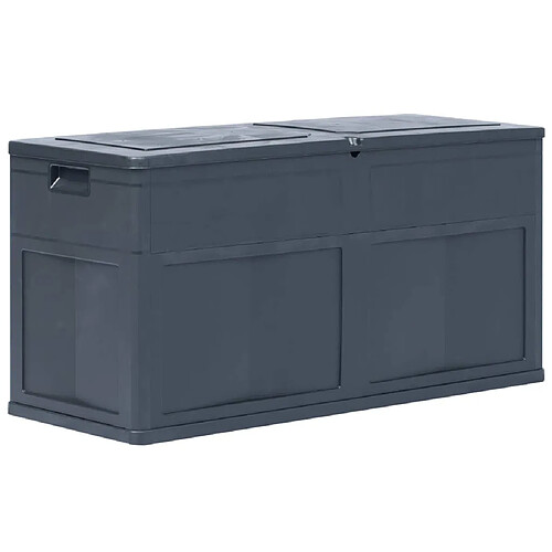 vidaXL Boîte de rangement de jardin 320 L Noir