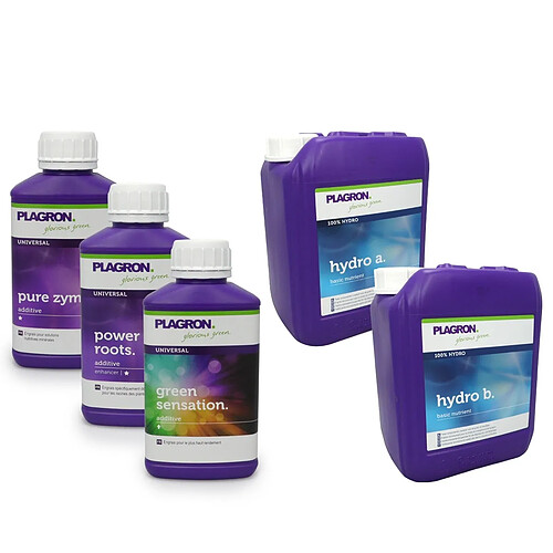 Pack engrais Hydro PLAGRON 5 litres + stimulants