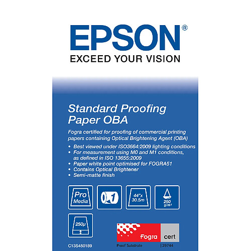 Epson Standard Proofing Paper OBA 44"" x 30.5 m