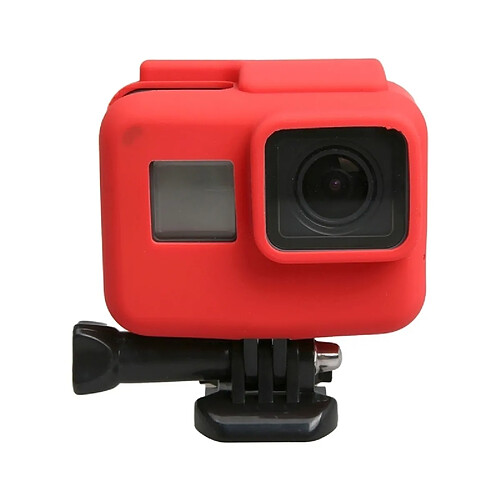 Wewoo Coque rouge pour GoPro HERO5 Silicone Border Frame Mount boîtier de protection de de Shell