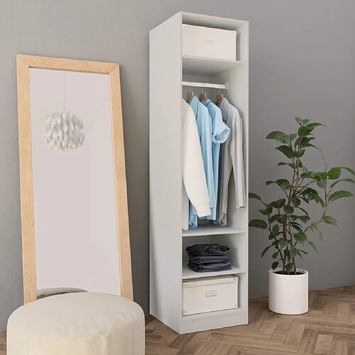 vidaXL Garde-robe Blanc 50x50x200 cm Bois d'ingénierie