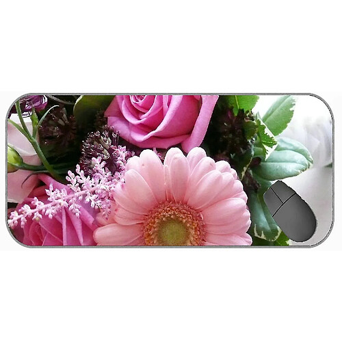 Universal (750x300x3) Mouspade XXL Long, souris en caoutchouc de rose Gerbera Gerbera non glissante