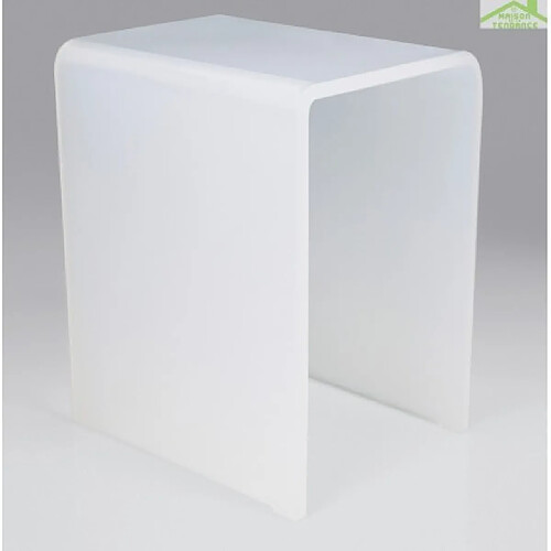 Tabouret de douche blanc NOVELLINI en acrylique opalin