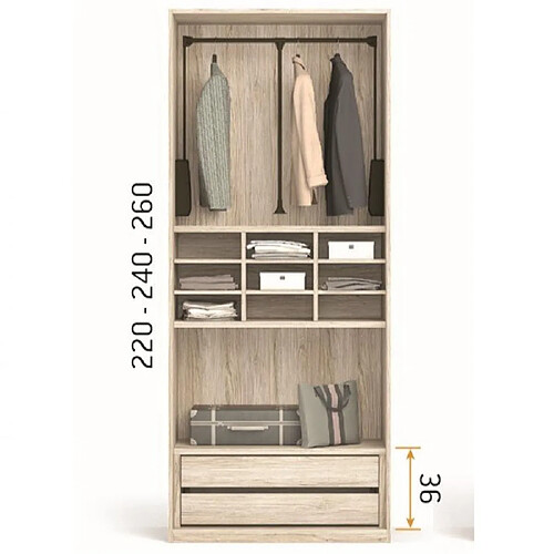 Inside 75 Option 18 pour intérieur d'armoire 96,2 cm niche normale hauteur 240 cm