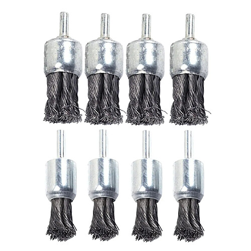 8x Brosse De Polissage De Brosse D'extrémité De Noeud De Fil Pour L'ébavurage De Poussière De Meulage, 20 / 25mm