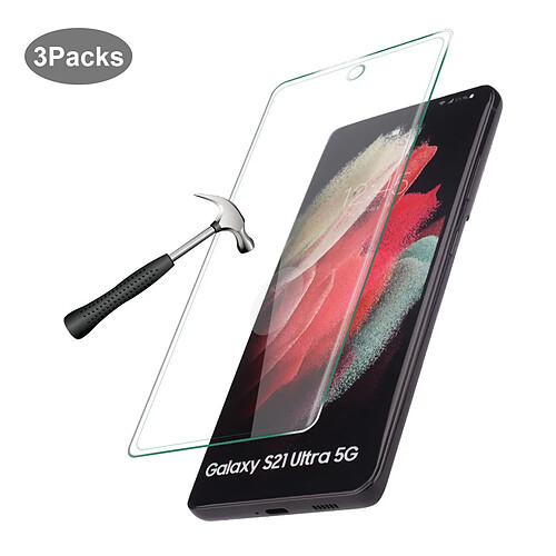 Platyne Pack De 3 Verres Trempes Pour Galaxy S21 Ultra 5g