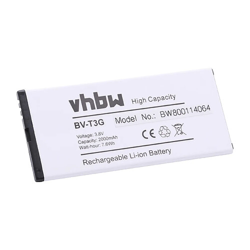 vhbw Li-Ion batterie 2000mAh (3.8V) pour téléphone portable mobil smartphone Microsoft / Nokia Lumia 650, RM-1154