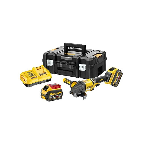 Meuleuse sansfil 20 XR Flexvolt Dewalt DCG418T2 54 V 2 batteries 6Ah chargeur Tstak II