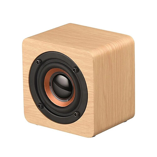 Yonis Mini Enceinte Bluetooth Bass Puissant Autonomie 8h Bois Portable