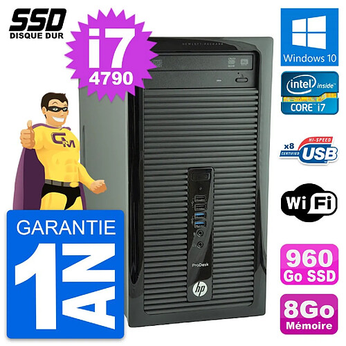 PC Tour HP ProDesk 400 G1 Intel Core i7-4790 RAM 8Go SSD 960Go Windows 10 Wifi · Occasion