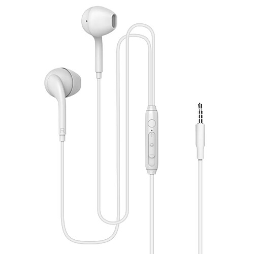 Écouteurs Jack 3.5mm avec Micro Son de qualité Fairplay Blanc