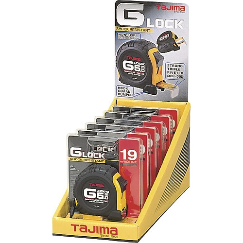 DISPLAY 6 MESURES 5M 19MM G LOCK JAUNE *TAJIMA* TOPCAR 14379