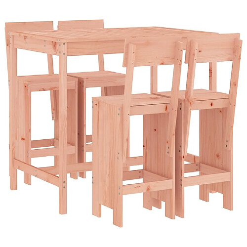 Maison Chic Table de bar et chaises d'extérieur 5 pcs,Ensemble de bar de jardin pour relax bois massif de Douglas -GKD983750