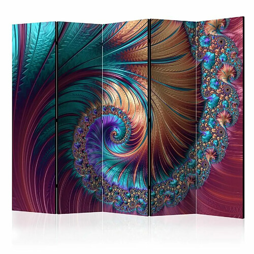 Paris Prix Paravent 5 Volets Peacock Tail 172x225cm