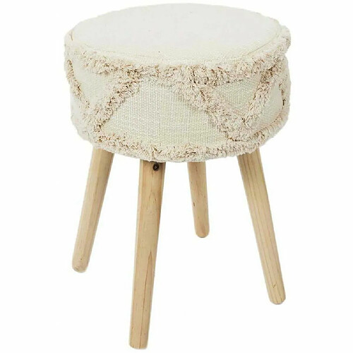 The Home Deco Factory Tabouret rond pieds en pin Mirage.