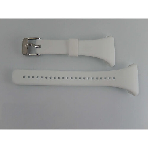 vhbw bracelet TPE L 11.5cm + 8.5cm compatible avec Polar FT4, FT4f, FT4m, FT7, FT7m montre connectée - blanc