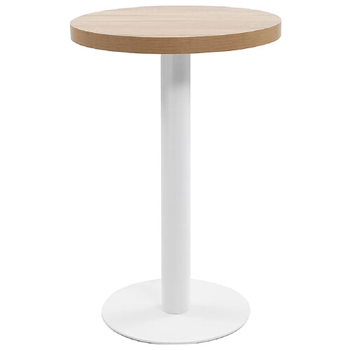 vidaXL Table de bistro Marron clair 50 cm MDF