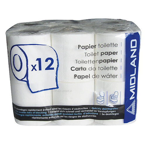 Midland Papier toilette spécial toilettes portables