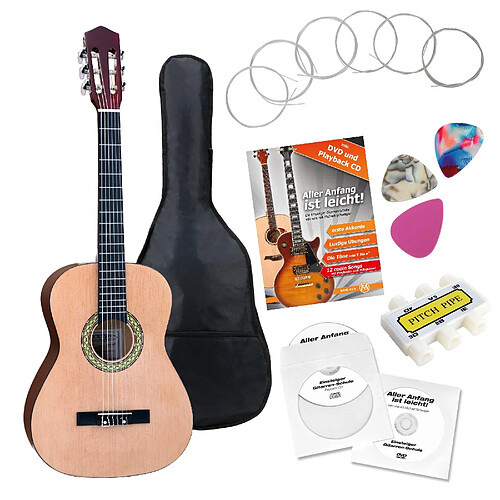 Classic Cantabile AS-861 Guitare de Concert 3/4 Ensemble Apprentissage