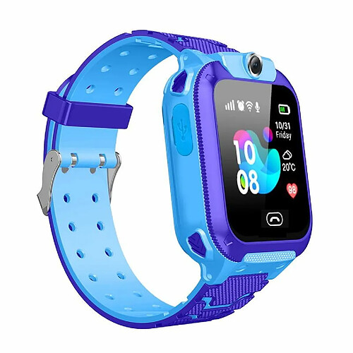 Riffi Riff Q12 See Me Wi-Fi / Sim GPS Tracking Montre pour enfants avec appel vocal et caméra de chat Bleu