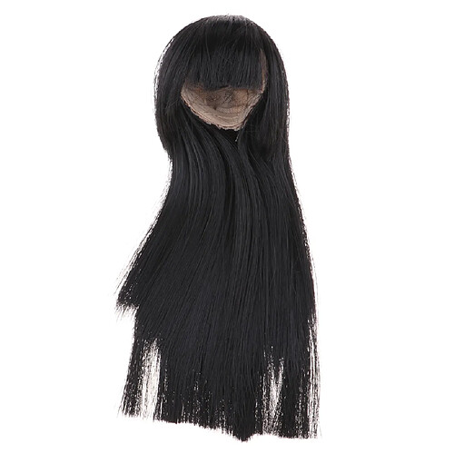 16inch bjd poupée de cheveux longs perruque frisée pour yosd 1/4 poupée bricolage noir