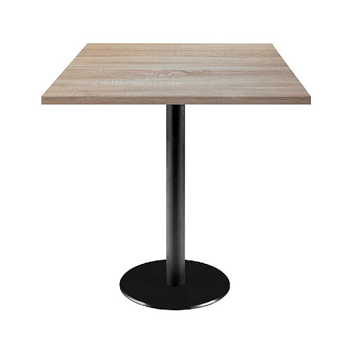 Restootab Table 70x70cm - modèle Rome chêne bastide