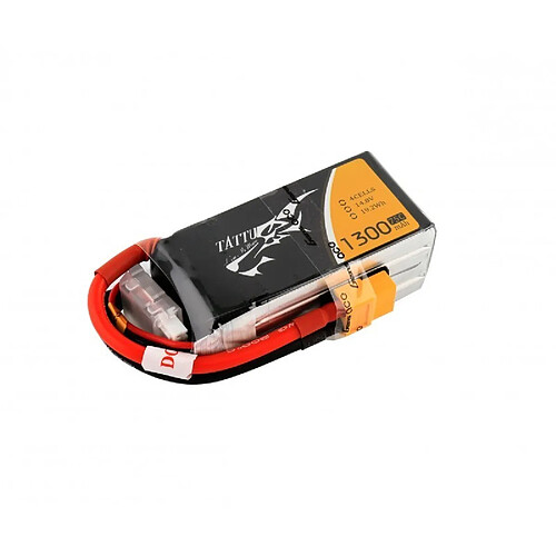 Tattu 1300mAh 14.8V 75C 4S1P Lipo Battery Pack