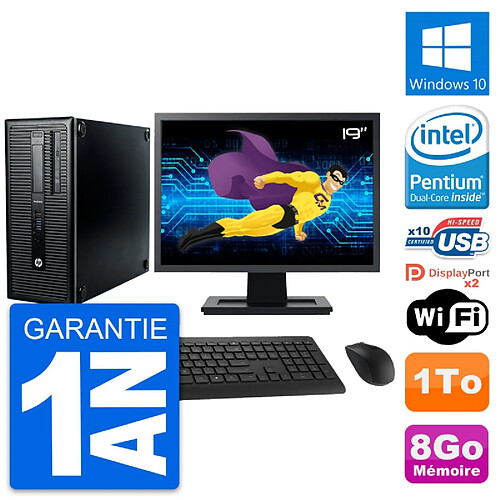 PC Tour HP ProDesk 600 G1 Ecran 19" G3220 RAM 8Go Disque 1To Windows 10 Wifi · Occasion