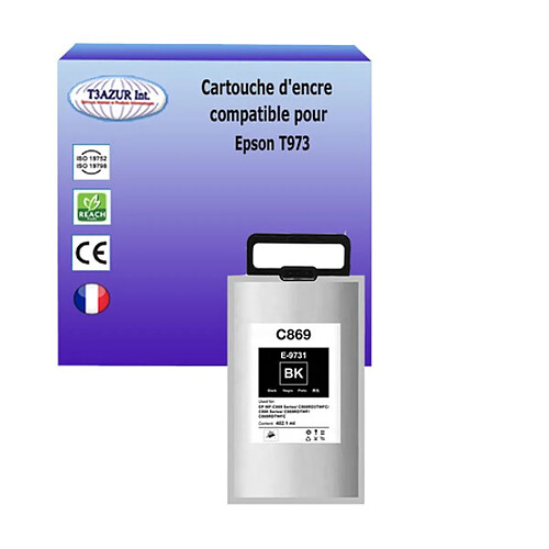 T3Azur Cartouche d'encre compatible avec Epson WorkForce Pro WF-C869RDTWFC, T97XL - Noire